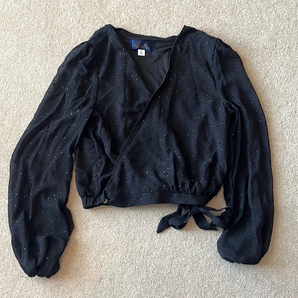 Black wrap shirt